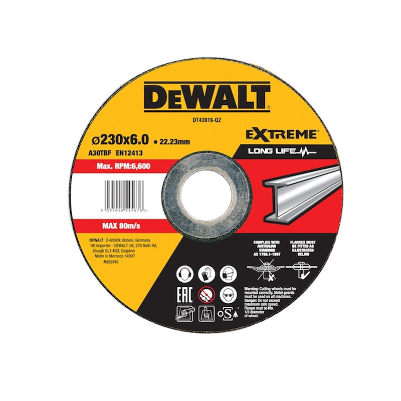 Schruppscheibe für Metall Ø230x22,2mm DEWALT DT43919-QZ Dicke 6mm