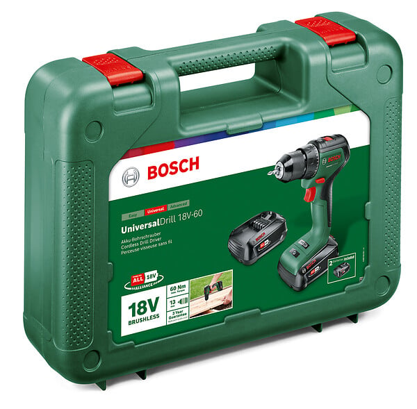 Universal-Bohrmaschine UniversalDrill + 2 Akkus - 18V BOSCH DIY