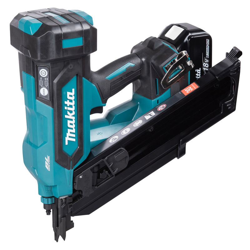 Zimmermannsnagler 90mm D-Kopf-Nägel 34 º LXT MAKITA DBN900RTE BL1850B X 2 + Ladegerät DC18RC