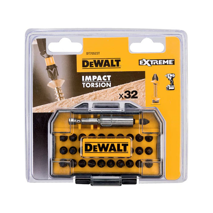 Koffer mit 32 Teilen inkl. Impact-Torsion-Schrauberbits + 1 Magnet-Bithalter DEWALT DT70523T-QZ