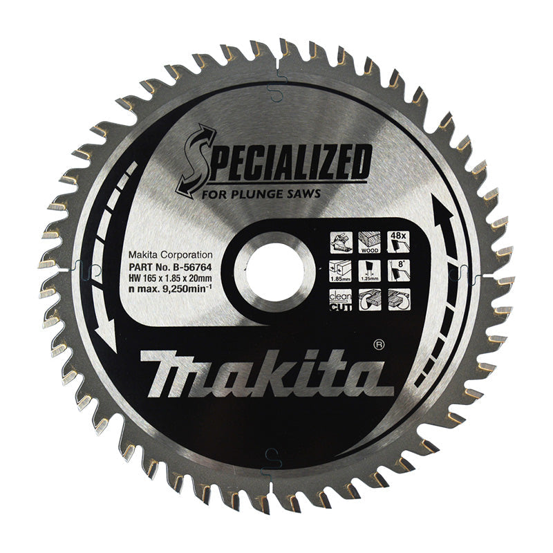 Kreissägeblatt „Specialized“ TCT MAKITA B-56764 165x20mm, 48 Zähne