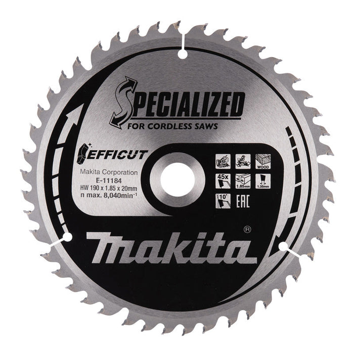 Hartmetall-Sägeblätter „EFFICUT“ für Holz, für MAKITA Akku-Radialsägen