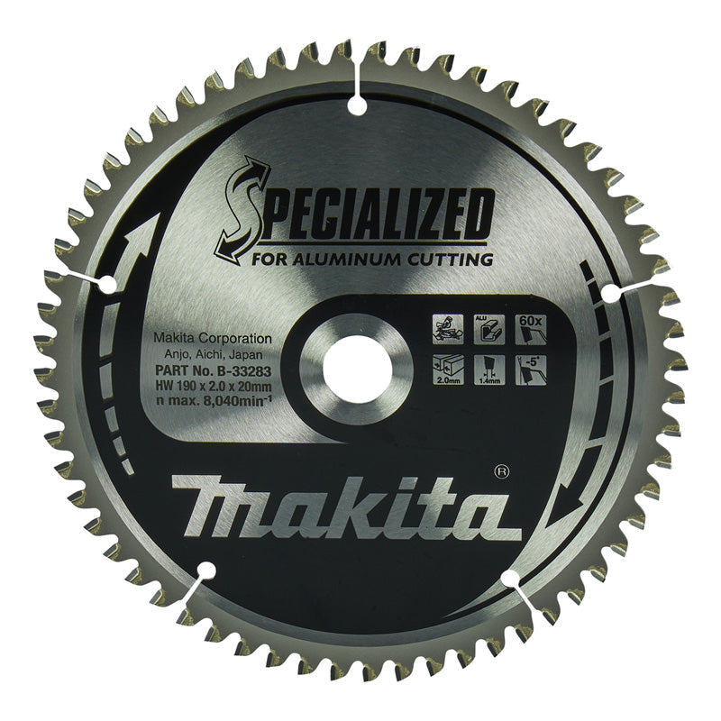 Hartmetall-Sägeblätter „Specialized“ für Aluminium, für Radial- und Kappsägen MAKITA