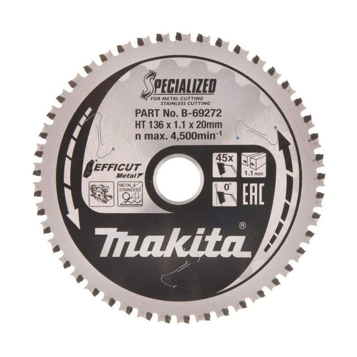 Hartmetall-Sägeblätter „Specialized“ für Edelstahl und Metall, für MAKITA Akku-Metallkreissägen