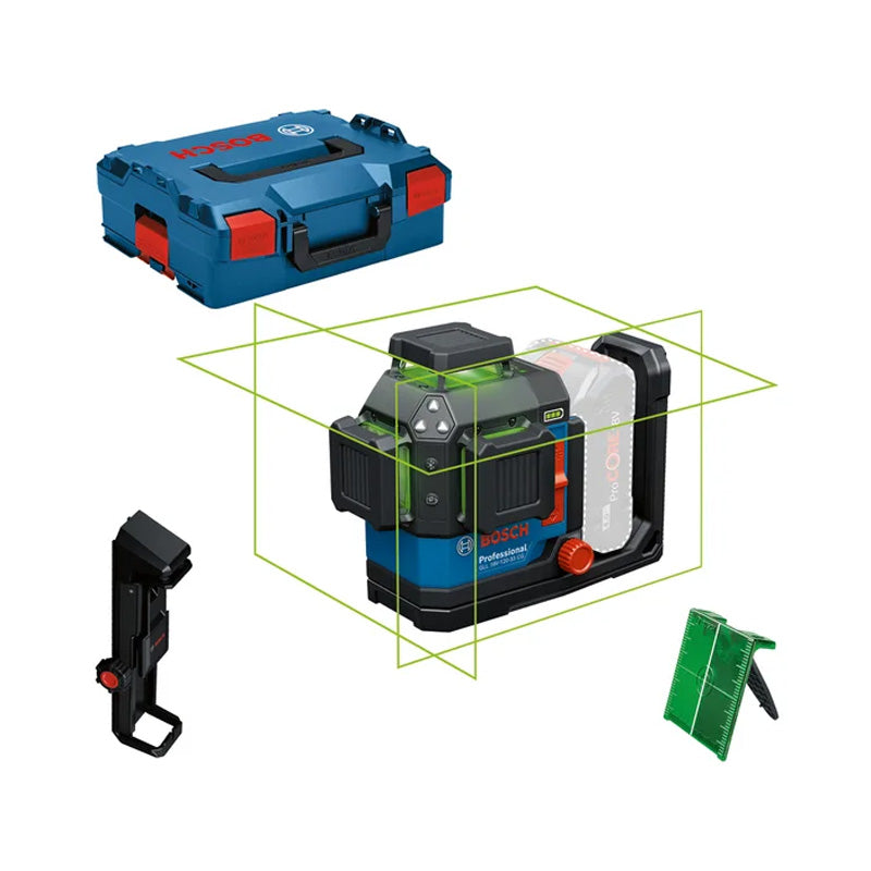 Linienlaser BOSCH GLL 18V-120-33 CG - 0 601 065 101 Professional (ohne Akku geliefert) in L-BOXX mit Zubehör