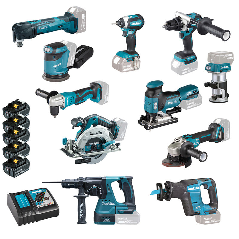 11er-Set LXT® 18V Werkzeuge MAKITA DLX1122JX1