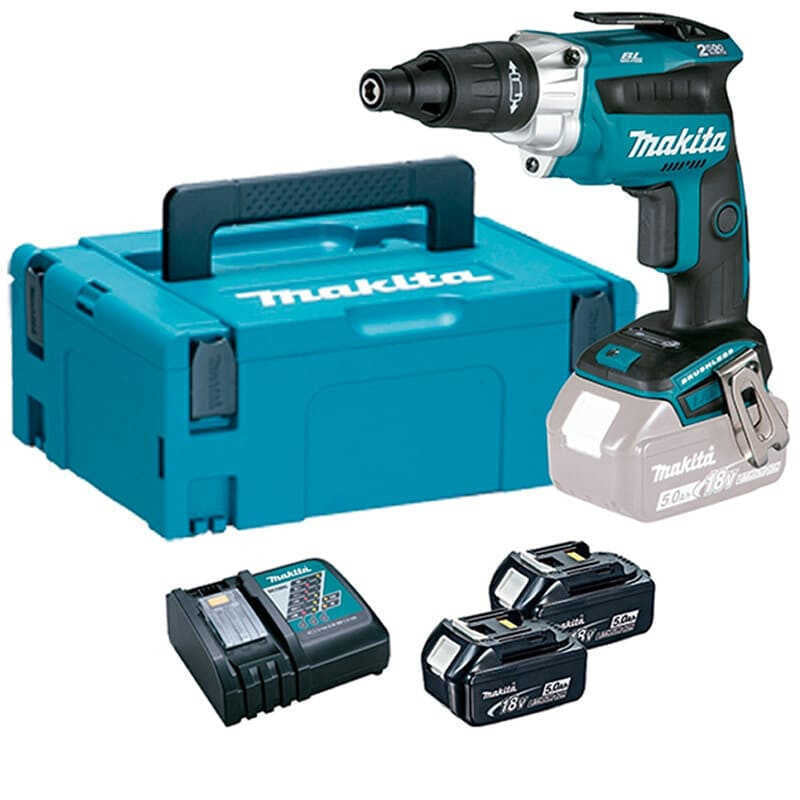 Fassadenschrauber Brushless 2x5Ah 18V LXT ® MAKITA DFS251RTJ im MAKPAC
