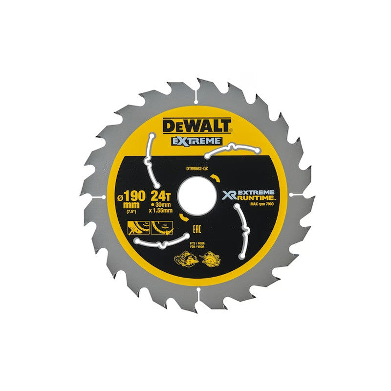 Akku-Kreissägeblatt Hartmetall XR Runtime DEWALT DT99562-QZ 190x30 mm 24 Z