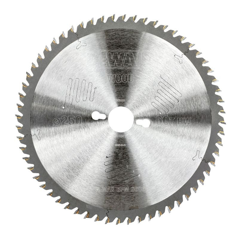 Kreissägeblatt Ø250x30 mm 60 Zähne DEWALT DT4351-QZ Extreme Workshop