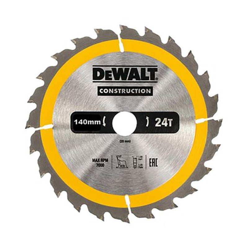 Kreissägeblatt DEWALT - Ø140x20 mm - 24 Zähne