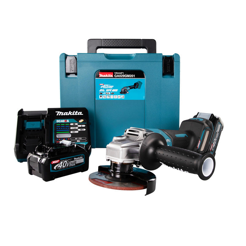 Winkelschleifer Ø 125mm 2x4Ah 40V XGT ® MAKITA GA029GM201 im MAKPAC