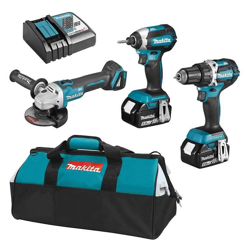 3er-Set MAKITA DLX3125TX1 (DDF484 + DTD153 + DGA506) 18V LXT Li-Ion (2 x 5Ah)