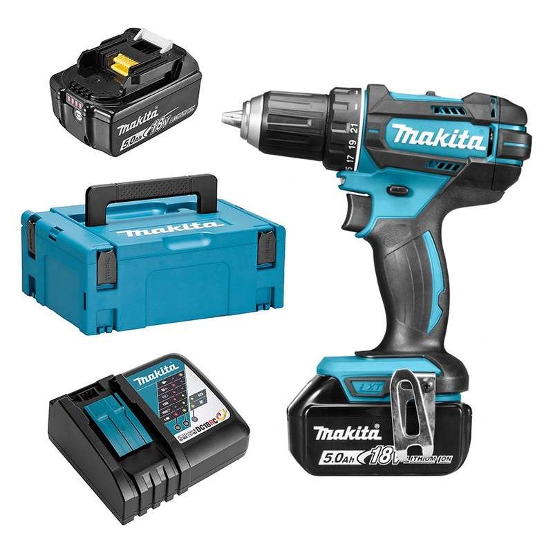 Akku-Bohrschrauber MAKITA DDF482RTJ 18 V Li-Ion (2 x 5Ah) Ø 13 mm