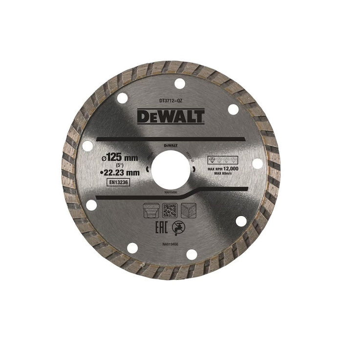 Beton-Turbo-Trennscheibe Ø125x22,2mm DEWALT DT3712-QZ