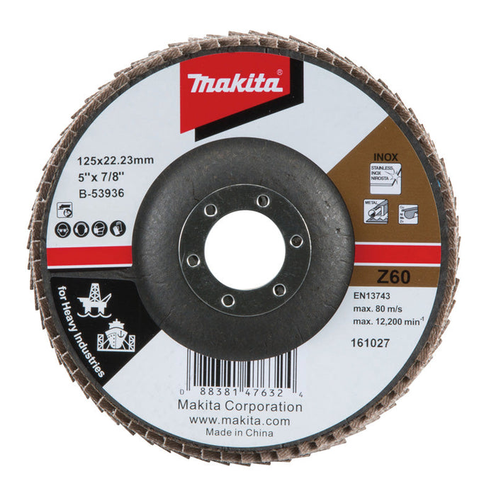 Fächerschleifscheibe MAKITA B-53936 „Z“ 125/22,23 Körnung 60