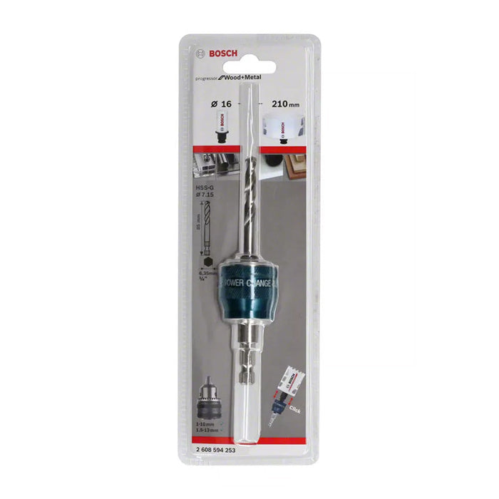 BOSCH Power-Change-Plus-Adapter-Set Sechskant + HSS-G-Bohrer - 85 mm - 2608594253