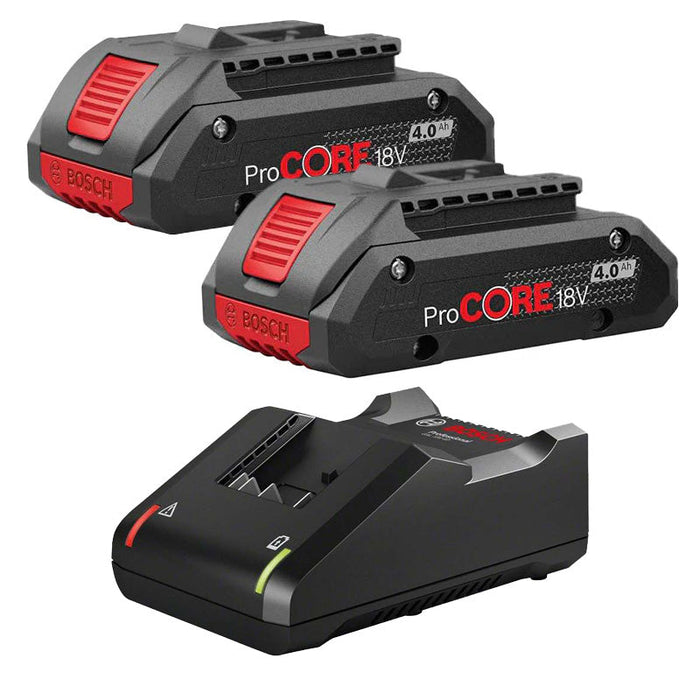 2er-Set ProCore 4Ah Akkus + Ladegerät GAL 18V-40 Bosch Professional