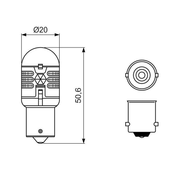 2er-Pack Glühlampen BOSCH 1987301517 P21W LED Retrofit 12 V 1W