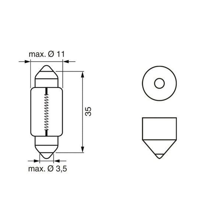 2er-Pack Glühlampen BOSCH 1987301004 C5W Pure Light 12V 5W