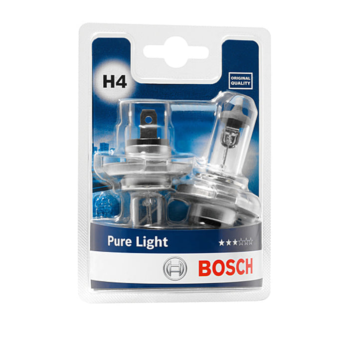 2er-Pack Glühlampen BOSCH 1987301410 H4 Plus 200 Pure Light  12V 60/55W