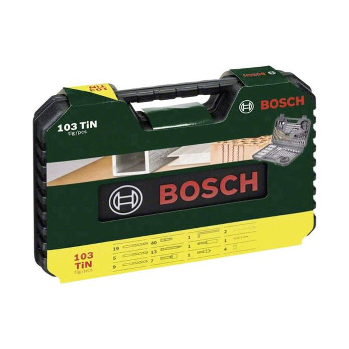 Bosch Pro V-LINE Koffer 103 PCS Bohrer- und Bit-Set aus Titan