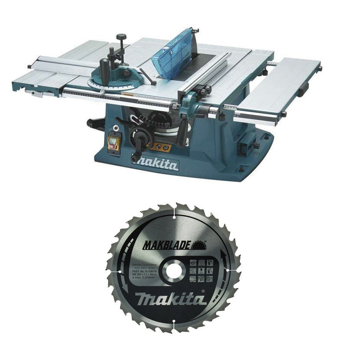 Set Tischkreissäge MLT100N MAKITA + Hartmetall-Holzsägeblatt B-33679