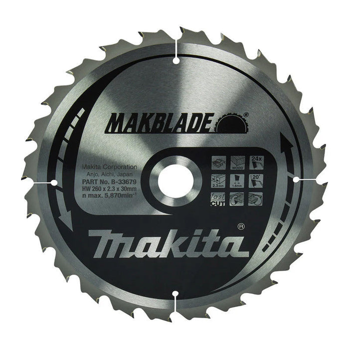 Set Tischkreissäge MLT100N MAKITA + Hartmetall-Holzsägeblatt B-33679