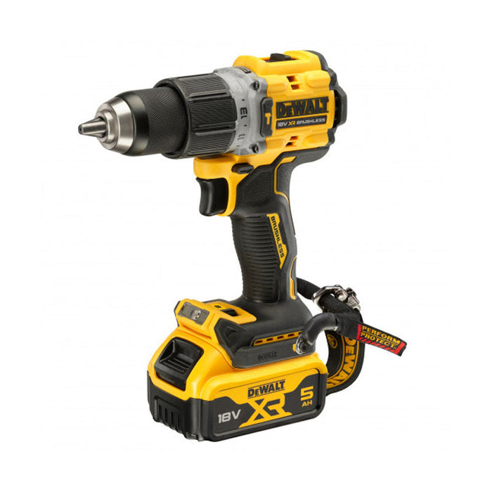 Kompakter Akku-Schlagbohrschrauber XR DEWALT DCD805P2LRT-QW 18V 2X5Ah Li-Ion Brushless - Sicherungsband