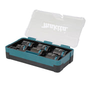 Koffer mit 6 Steckschlüsseleinsätzen MAKITA IMPACT BLACK + HEXA-Adapter 1/4''E-16592