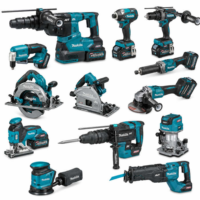13er-Set professionelle MAKITA XGT® 40V Max Werkzeuge