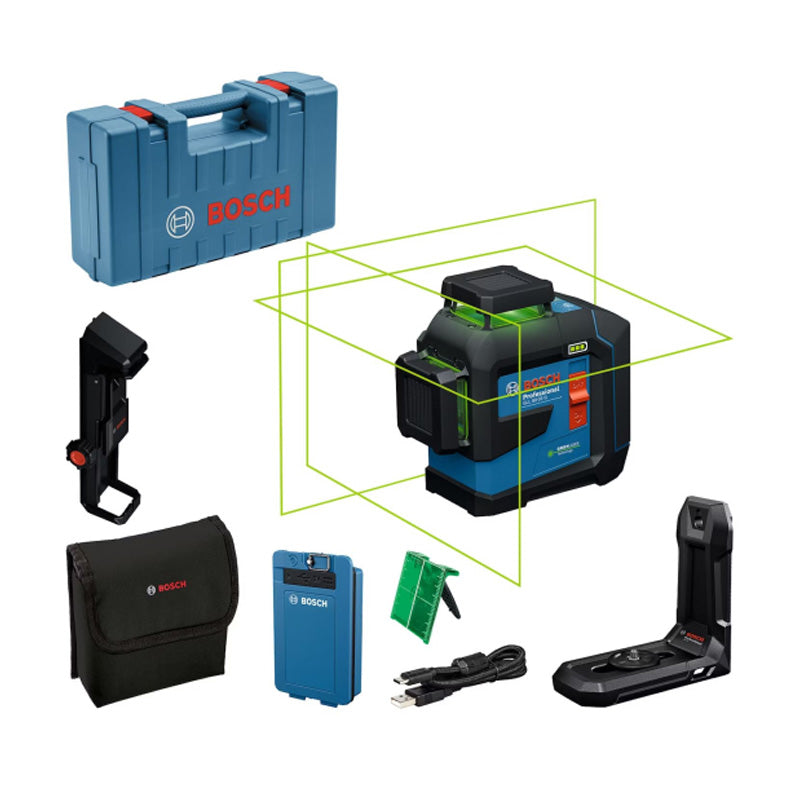Linienlaser BOSCH GLL 80-33 G - 0 601 065 501 Professional - Geliefert mit Transportkoffer und Zubehör