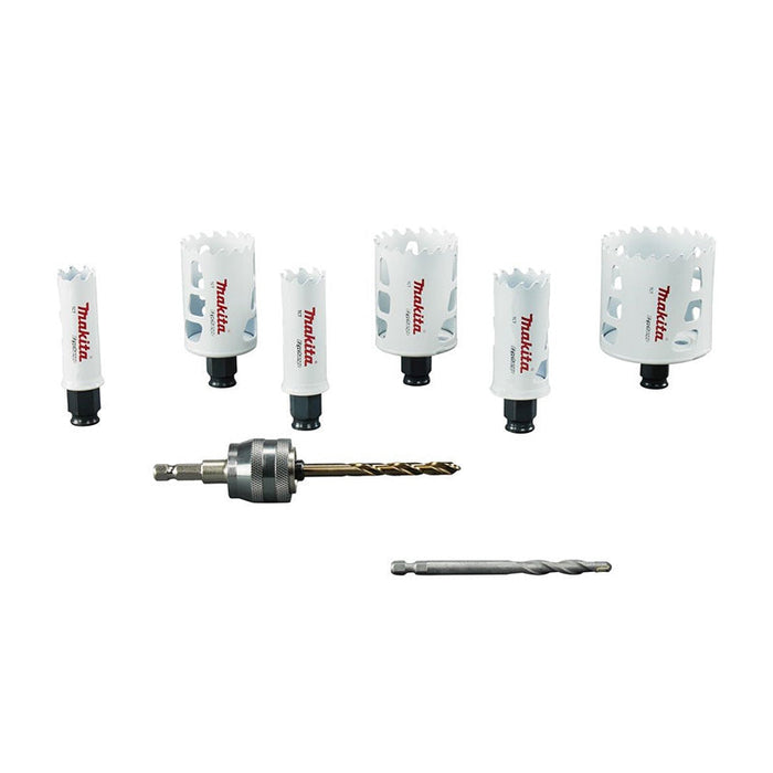 Bi-Metall-Lochsägen-Set MAKITA E-14261, Ezychange TCT, 8-teilig, 22 - 68 mm im Koffer