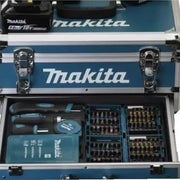 Akku-Bohrschrauber MAKITA DDF484RTX6 18 V - 5 Ah - Ø 13 mm + Koffer mit 96 Zubehörteilen + 2 Akkus LXT® 18V - 5Ah