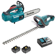 DLXRT02 MAKITA 2 Gartengeräte 18V LXT (DUC254Z + DUH523Z + 2 x 5Ah + DC18RC)