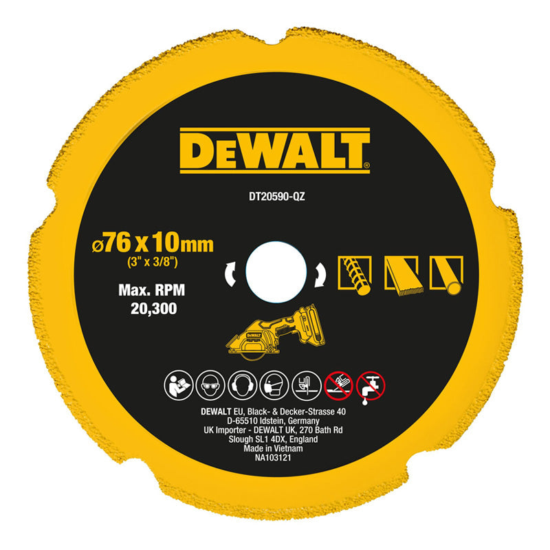 Diamant-Trennscheibe 76 mm Multi-Material DEWALT DT20590-QZ