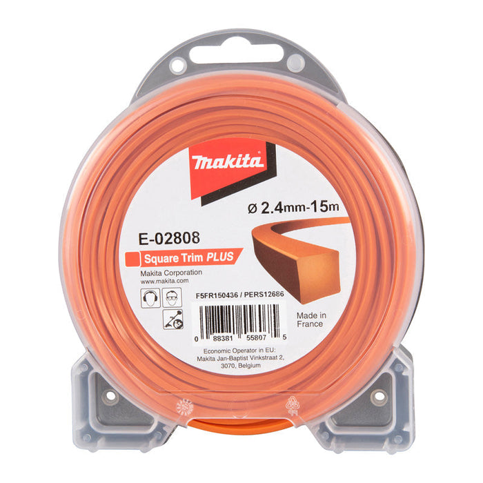 Vierkant-Mähfaden Square Trim+ MAKITA E-02808 2,4mm x 15m