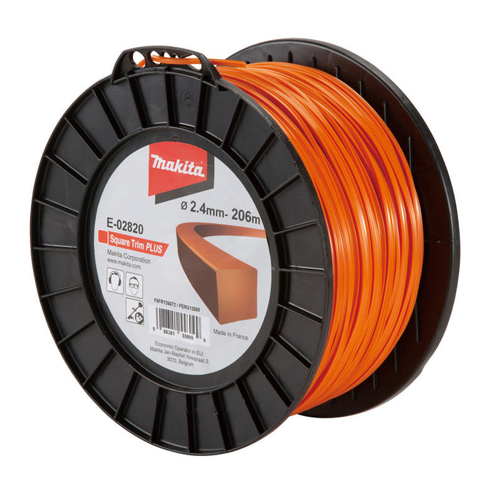 Vierkant-Mähfaden Square Trim+ MAKITA E-02820 2,4mm x 206m