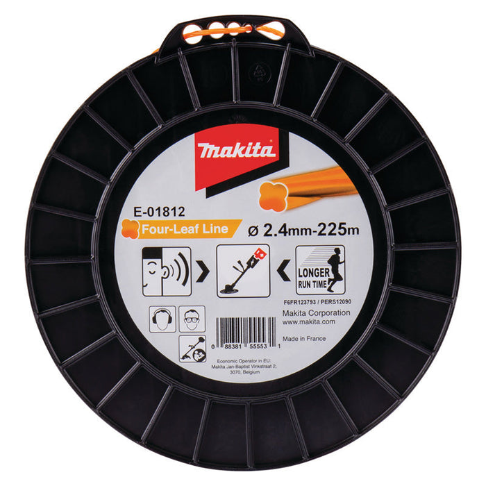 Nylon-Mähfaden Kleeblatt gedreht MAKITA E-01812 2,4mm x 225m