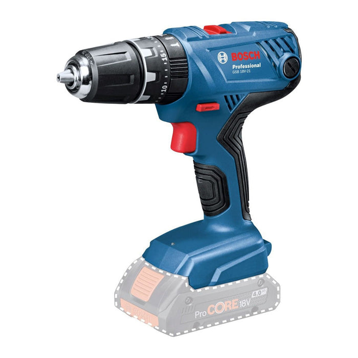 Akku-Schlagbohrschrauber BOSCH GSB 18V-21 - 06019H1B02 Professional (ohne Akku verkauft)