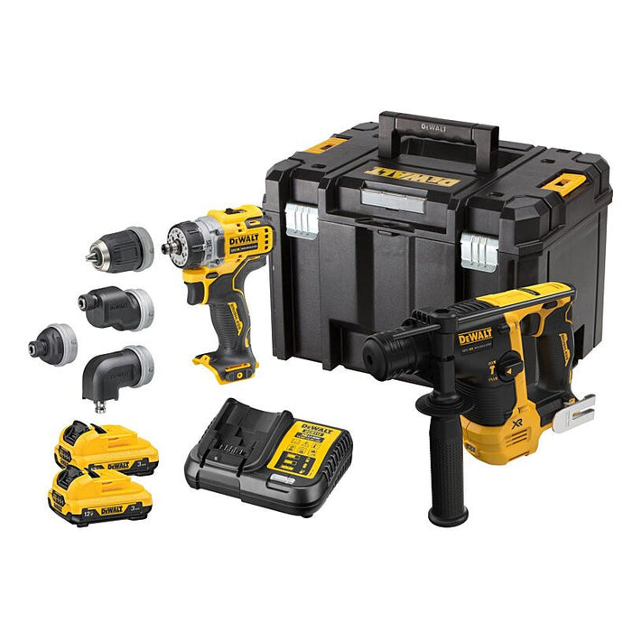 2-Maschinen-Set DEWALT DCK2101L2T-QW XR 12V 3Ah Li-Ion Brushless