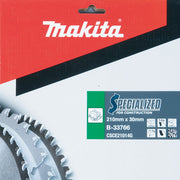 Sägeblatt B-33766 MAKITA speziell für Holz 210 x 30 mm 14 Z