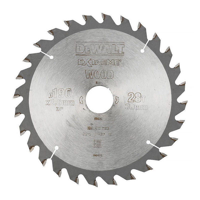 Handkreissägeblatt DEWALT Extreme Workshop 184x16 mm