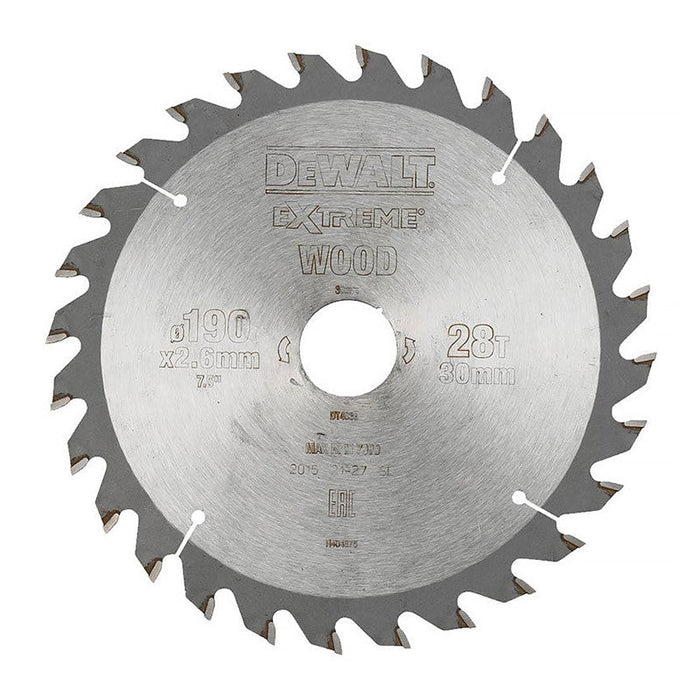 Handkreissägeblatt DEWALT Extreme Workshop 184x16 mm