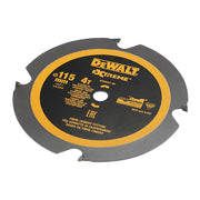 Handkreissägeblatt Ø115x9,5 mm 4 Zähne DEWALT DT20421-QZ mit Diamantverzahnung