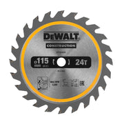 Akku-Kreissägeblatt DEWALT DT20420-QZ Hartmetall Construction Ø115x9,5 mm, 24 Zähne