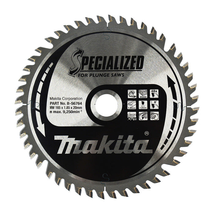 Kreissägeblatt „Specialized“ TCT MAKITA B-56764 165x20mm, 48 Zähne