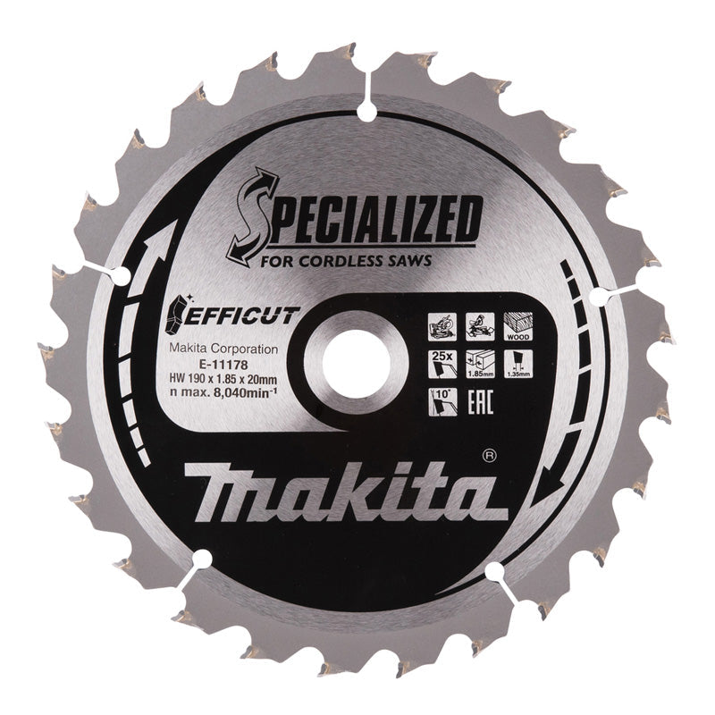 Hartmetall-Sägeblätter „EFFICUT“ für Holz, für MAKITA Akku-Radialsägen