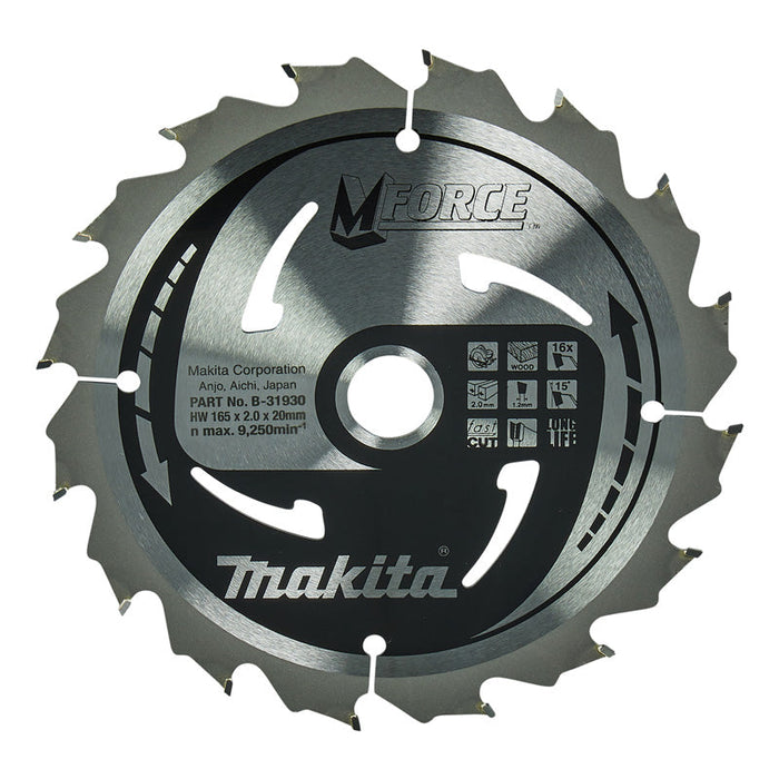 Hartmetall-Sägeblätter „Mforce“ für Holz, für MAKITA Kreissägen