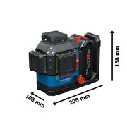 Linienlaser BOSCH GLL 18V-120-33 CG - 0 601 065 101 Professional (ohne Akku geliefert) in L-BOXX mit Zubehör