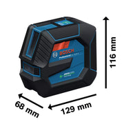 Linienlaser BOSCH GLL 20-22 G + Akku BA 3.7V 3.0Ah im Koffer
